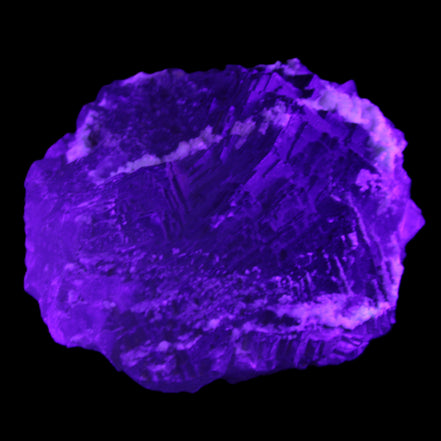 Clear and Coloured Fluorite cluster 110*100*58mm 1056g in UV light - Rocks and Things Store