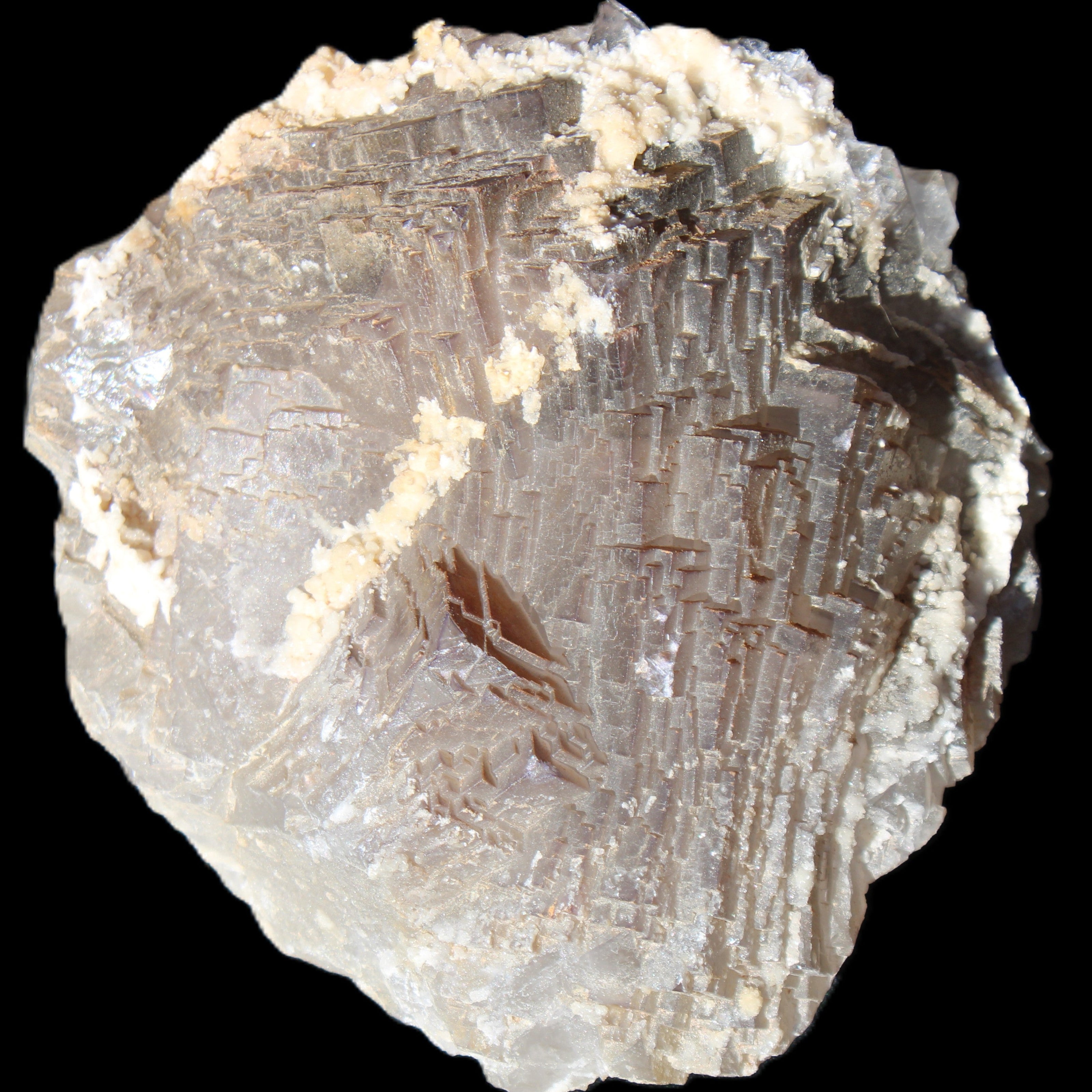 Clear and Coloured Fluorite cluster 110*100*58mm 1056g in sunlight - Rocks and Things Store
