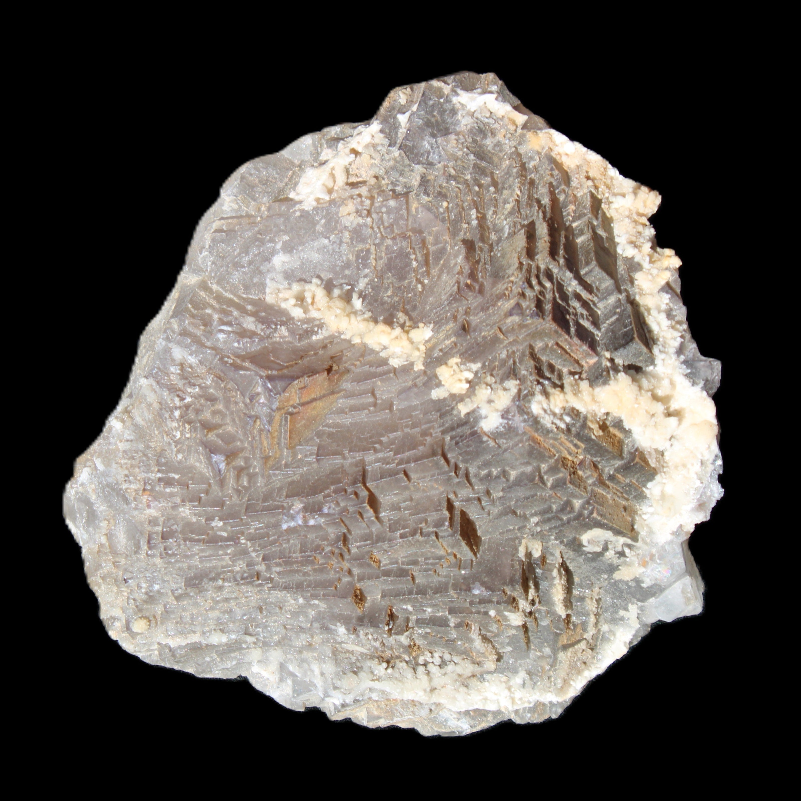 Clear and Coloured Fluorite cluster 110*100*58mm 1056g in sunlight - Rocks and Things Store