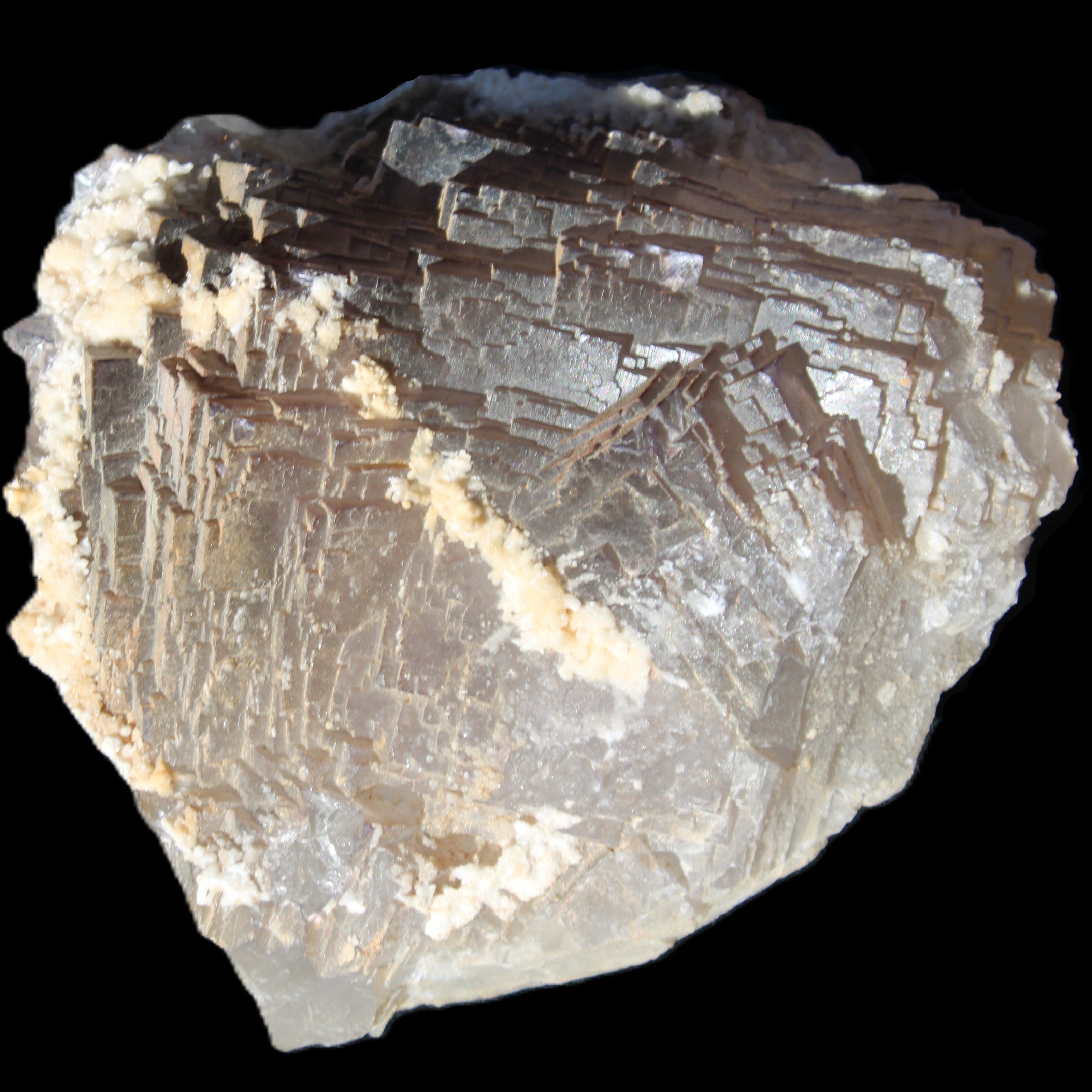 Clear and Coloured Fluorite cluster 110*100*58mm 1056g in sunlight - Rocks and Things Store