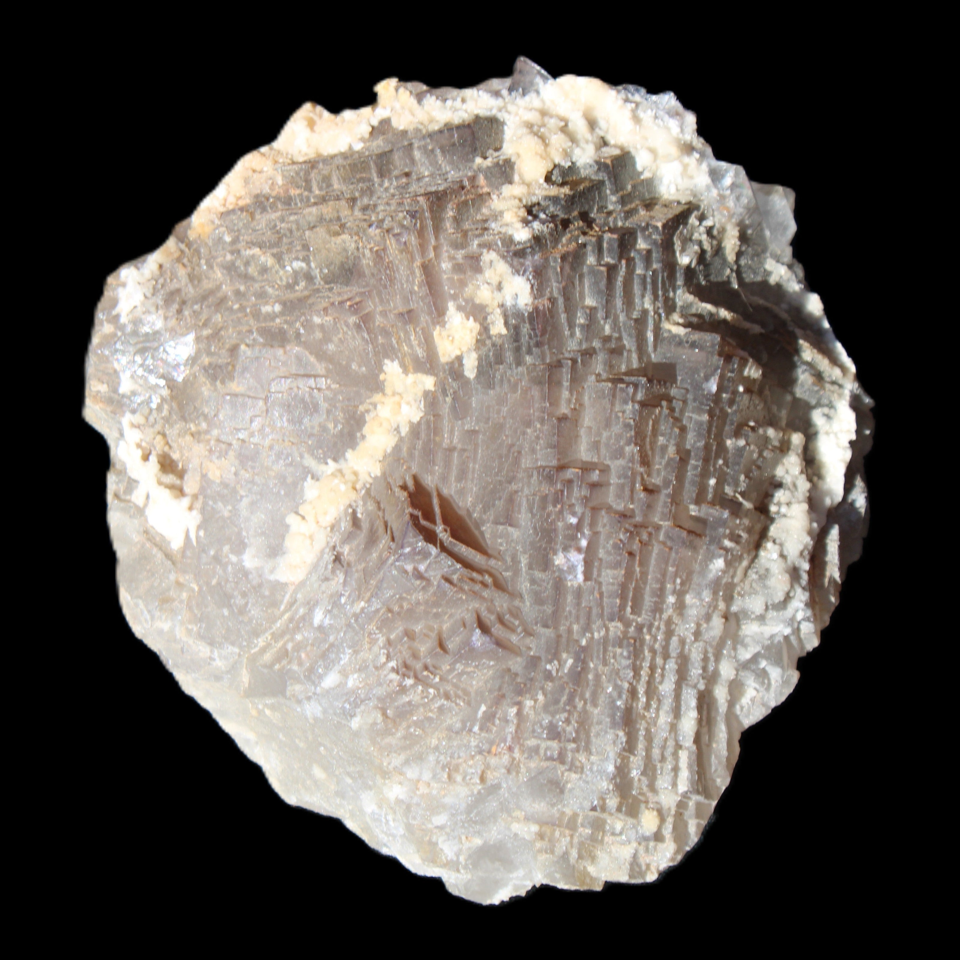 Clear and Coloured Fluorite cluster 110*100*58mm 1056g in sunlight - Rocks and Things Store