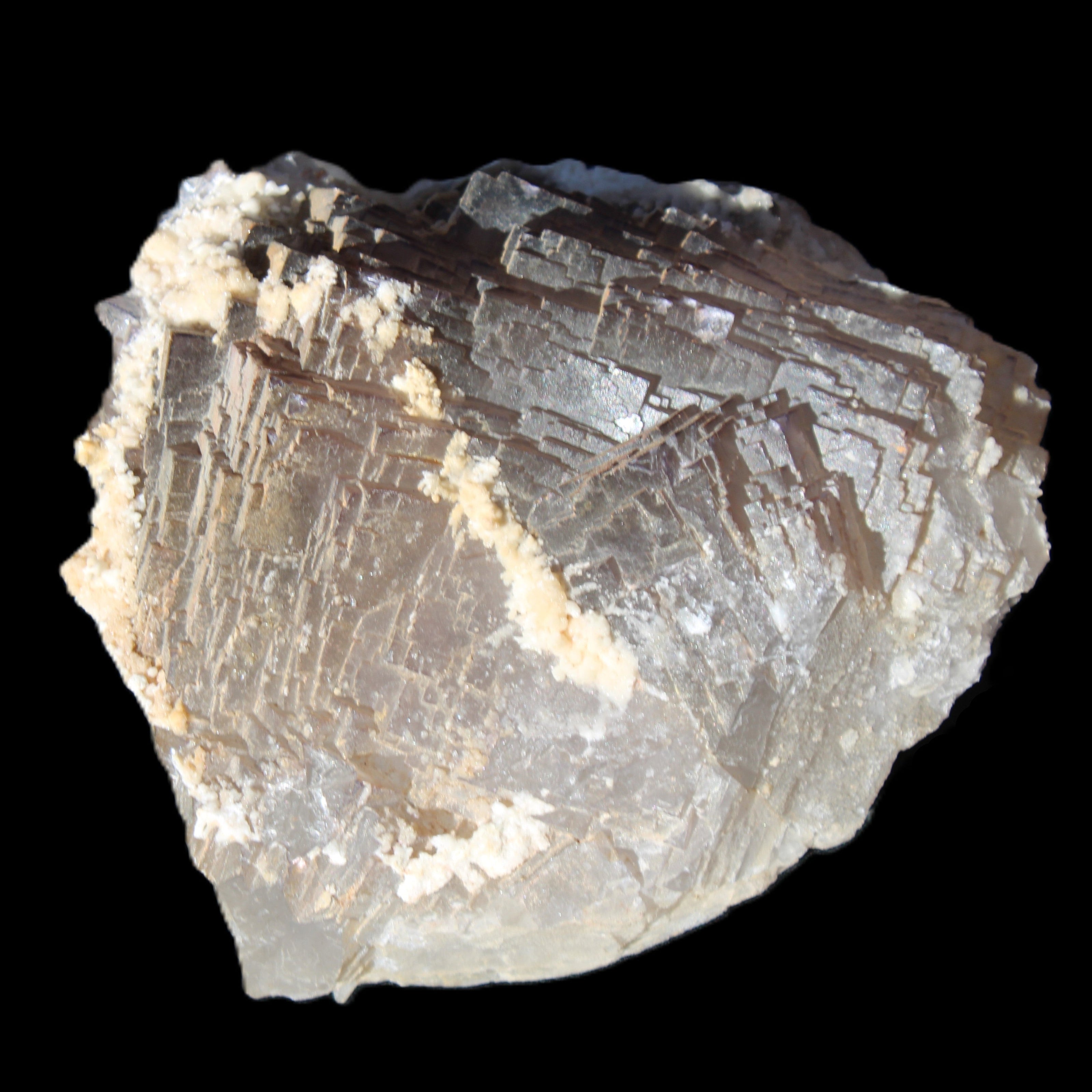 Clear and Coloured Fluorite cluster 110*100*58mm 1056g in sunlight - Rocks and Things Store