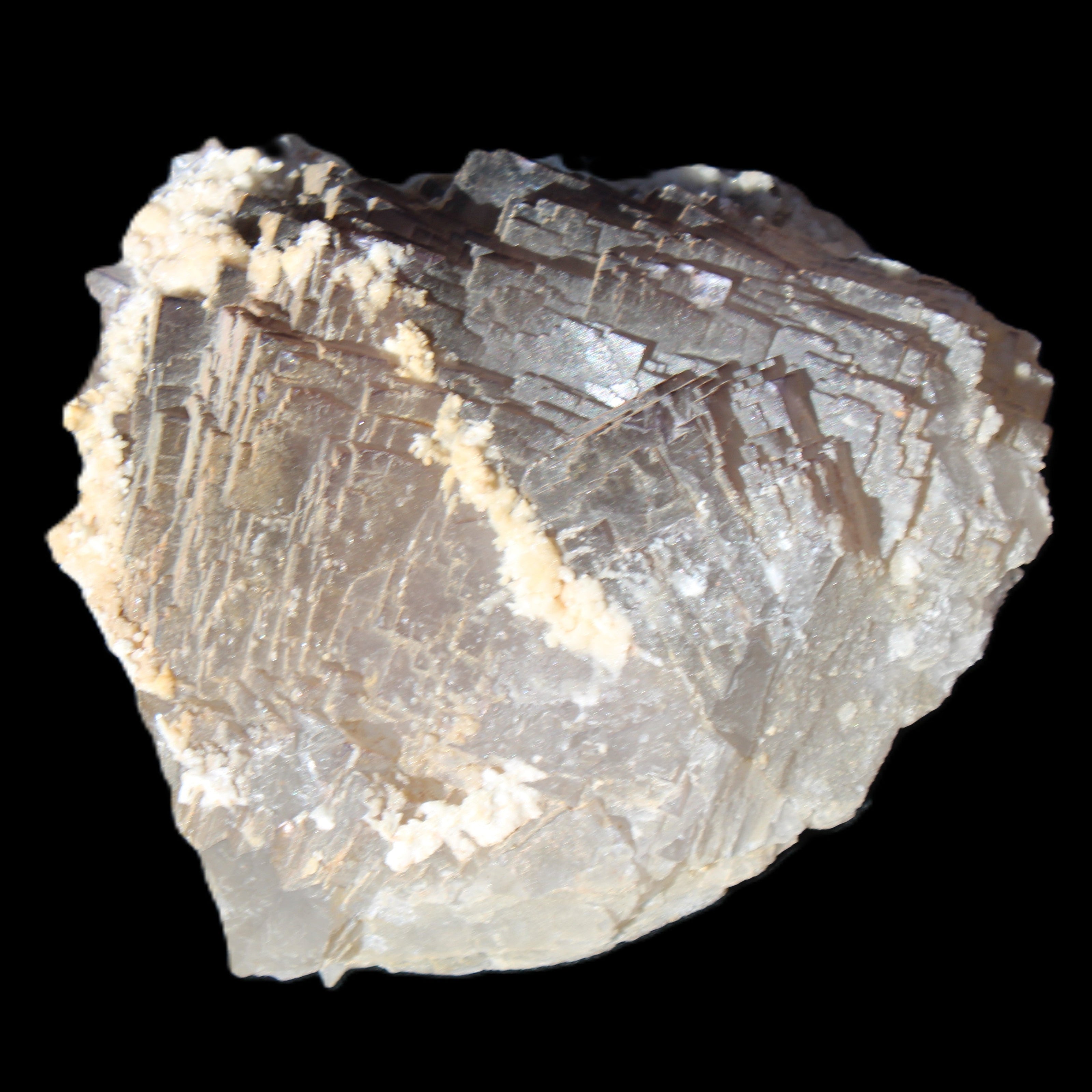 Clear and Coloured Fluorite cluster 110*100*58mm 1056g in sunlight - Rocks and Things Store