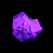 Clear Fluorite cubic cluster 45*40*40mm 102g in UV light - Rocks and Things Store