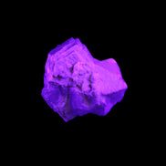Clear Fluorite cubic cluster 45*40*40mm 102g in UV light - Rocks and Things Store