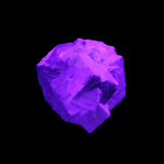 Clear Fluorite cubic cluster 45*40*40mm 102g in UV light - Rocks and Things Store