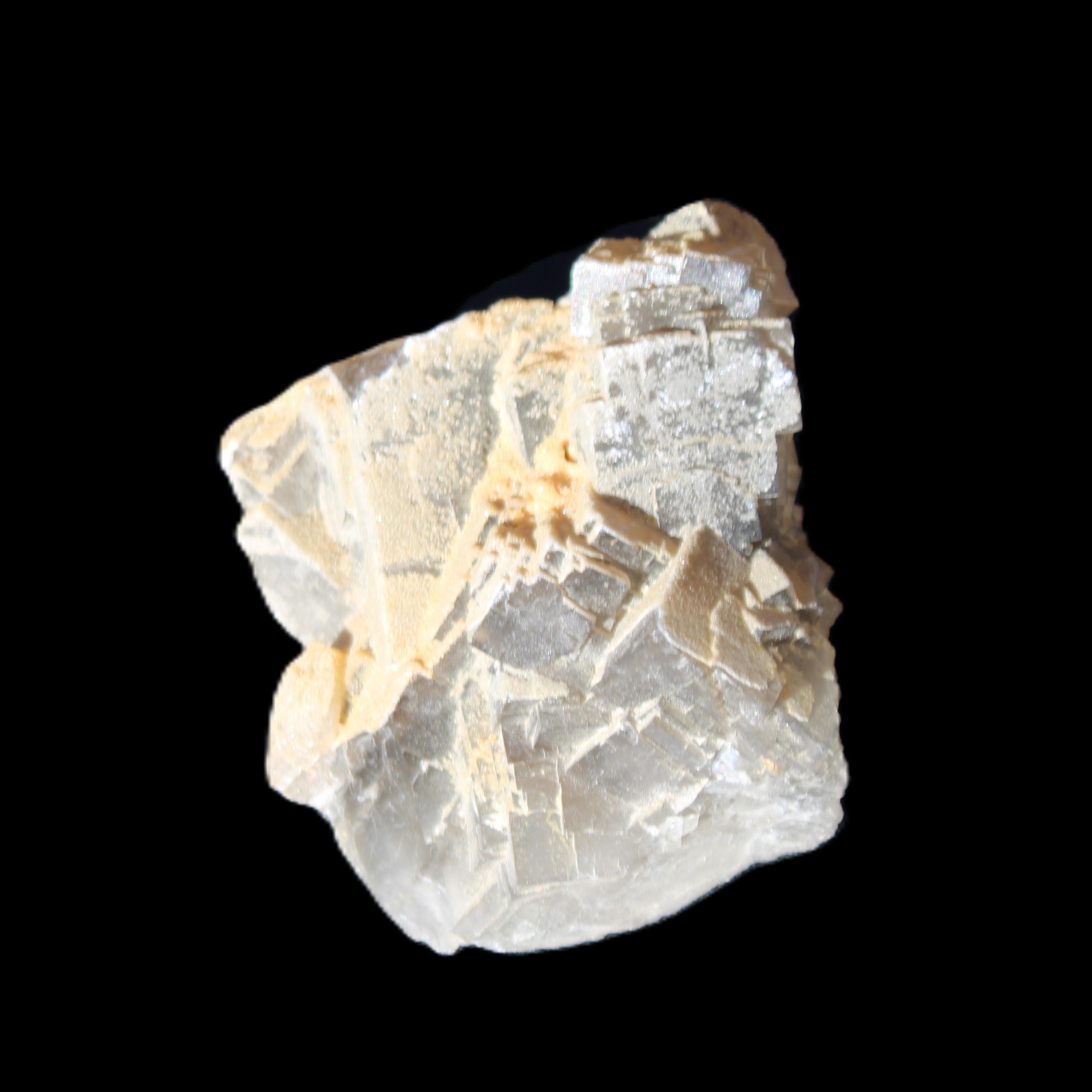 Clear Fluorite cubic cluster 45*40*40mm 102g in sunlight - Rocks and Things Store