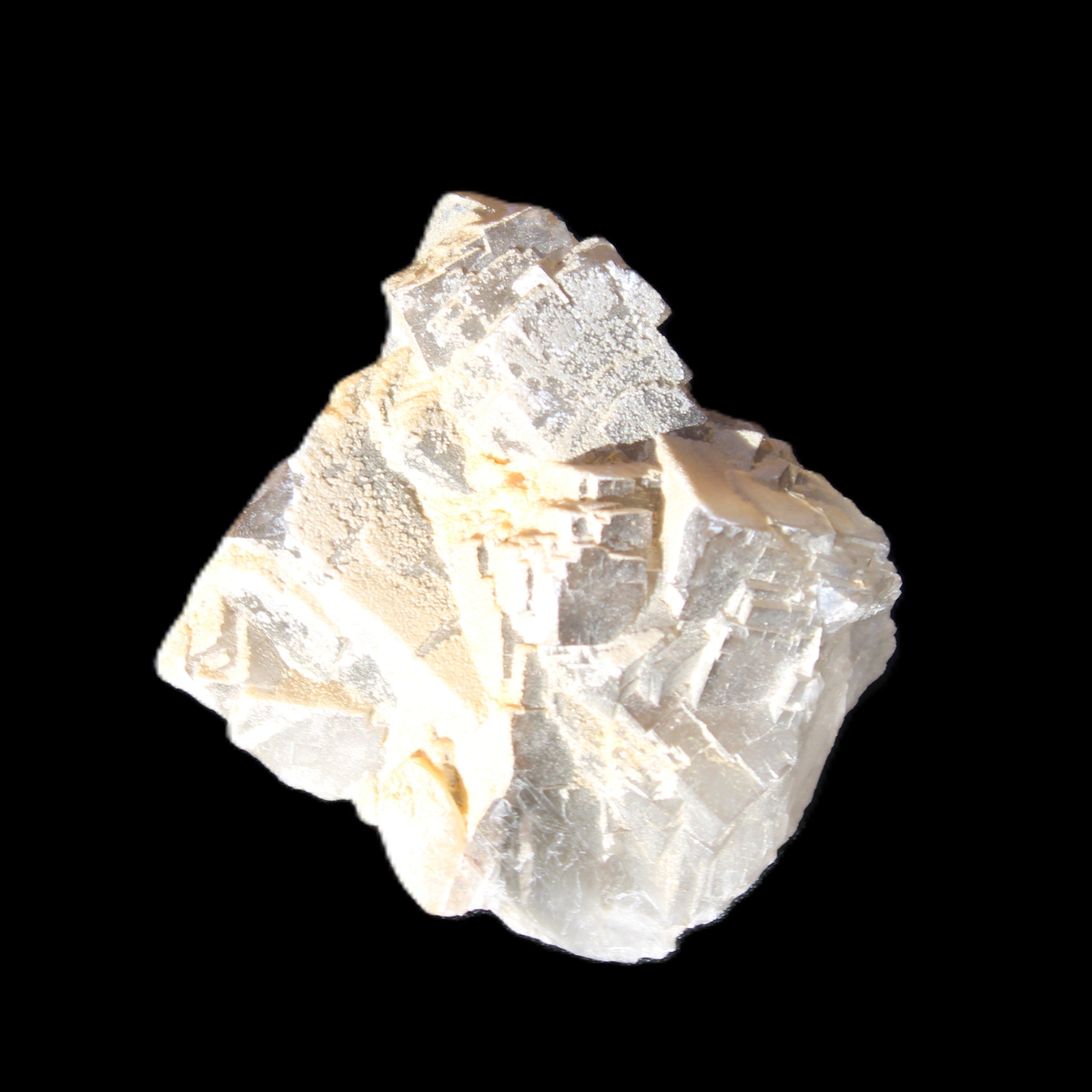 Clear Fluorite cubic cluster 45*40*40mm 102g in sunlight - Rocks and Things Store