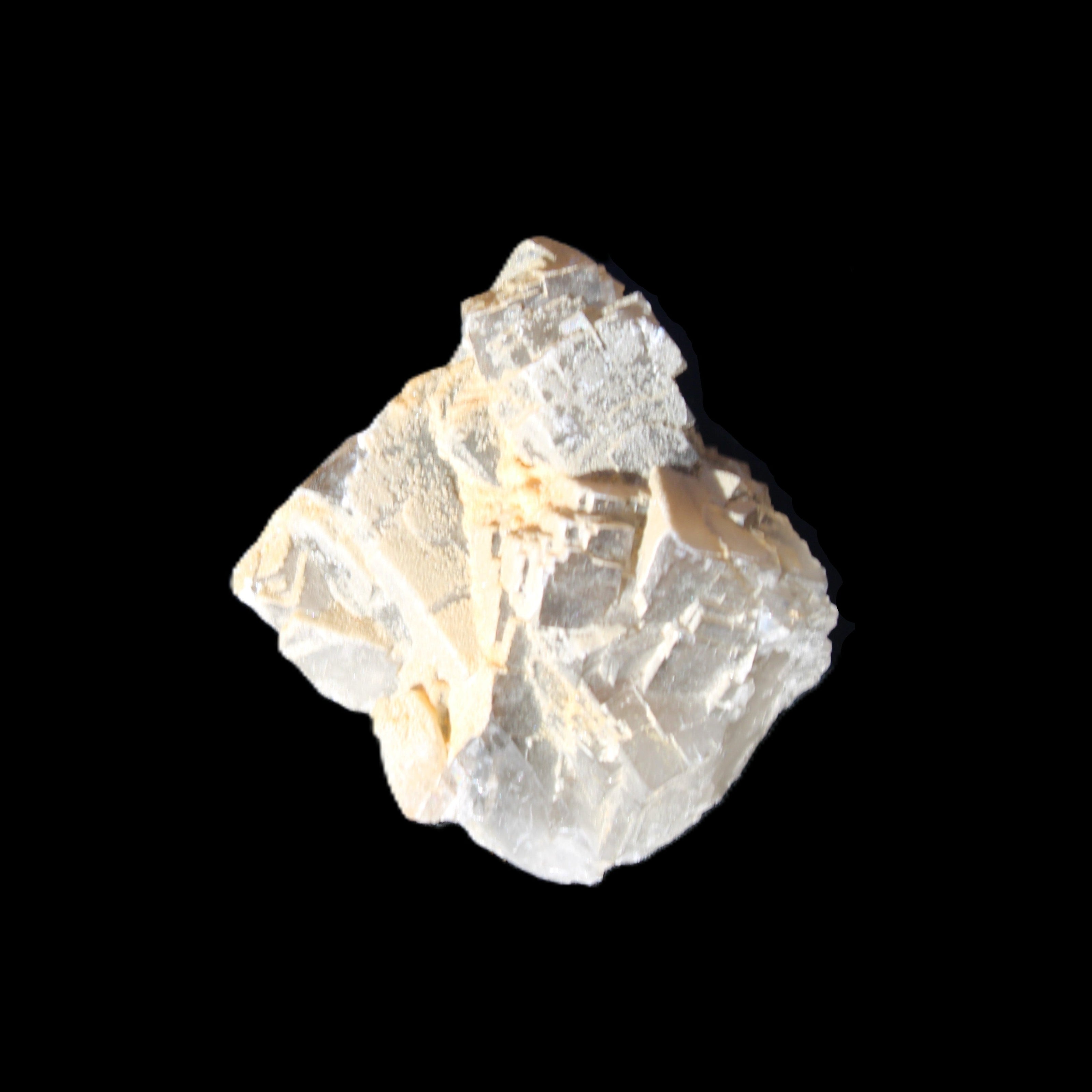 Clear Fluorite cubic cluster 45*40*40mm 102g in sunlight - Rocks and Things Store
