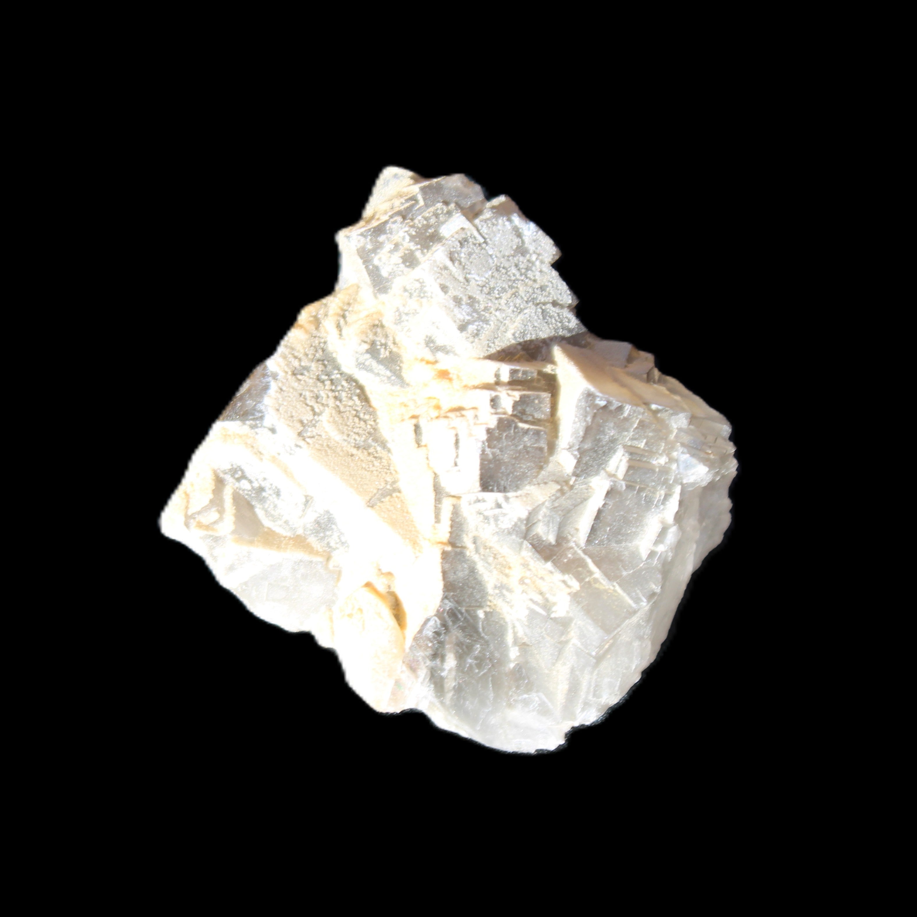 Clear Fluorite cubic cluster45*40*40mm 102g in sunlight - Rocks and Things Store