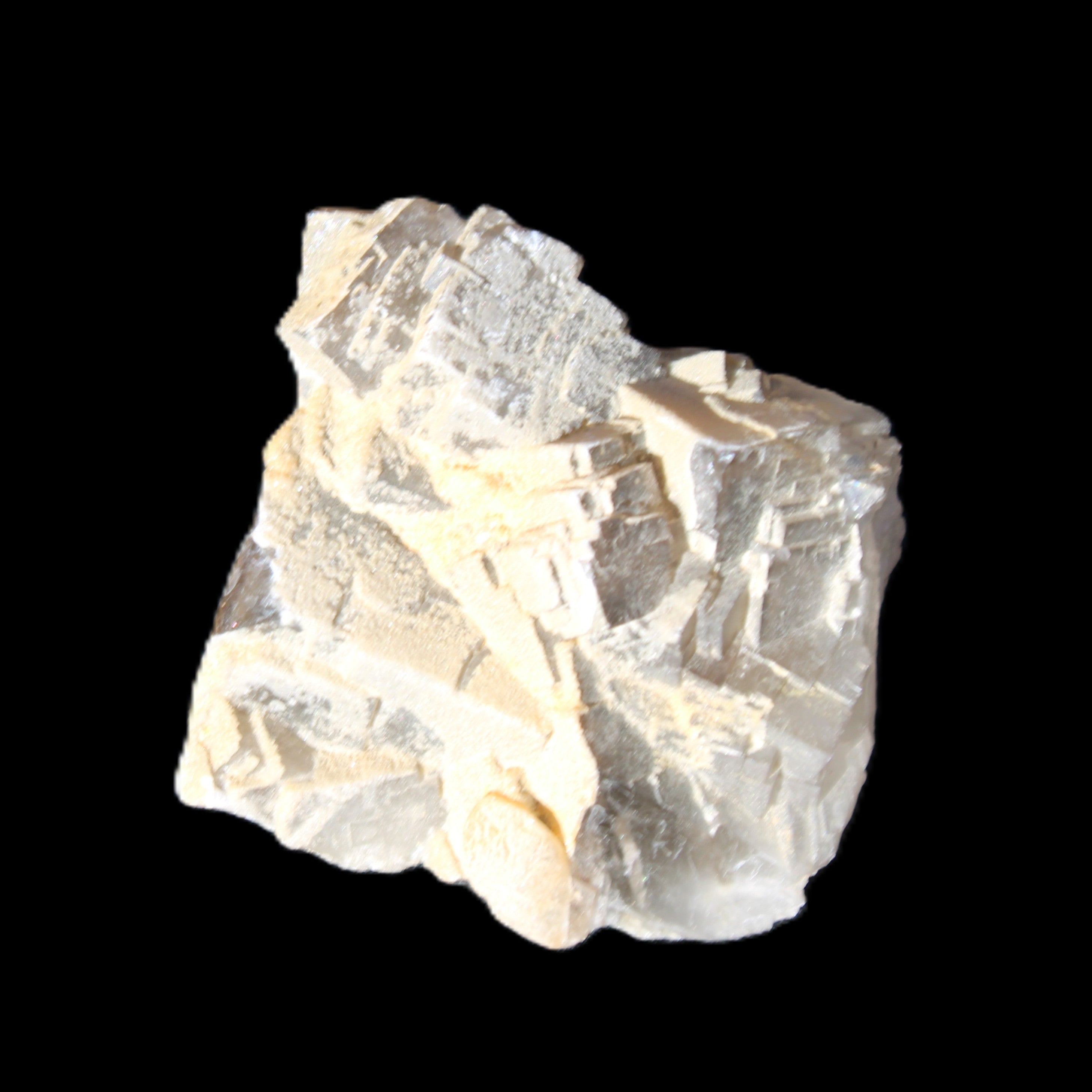 Clear Fluorite cubic cluster45*40*40mm 102g in sunlight - Rocks and Things Store
