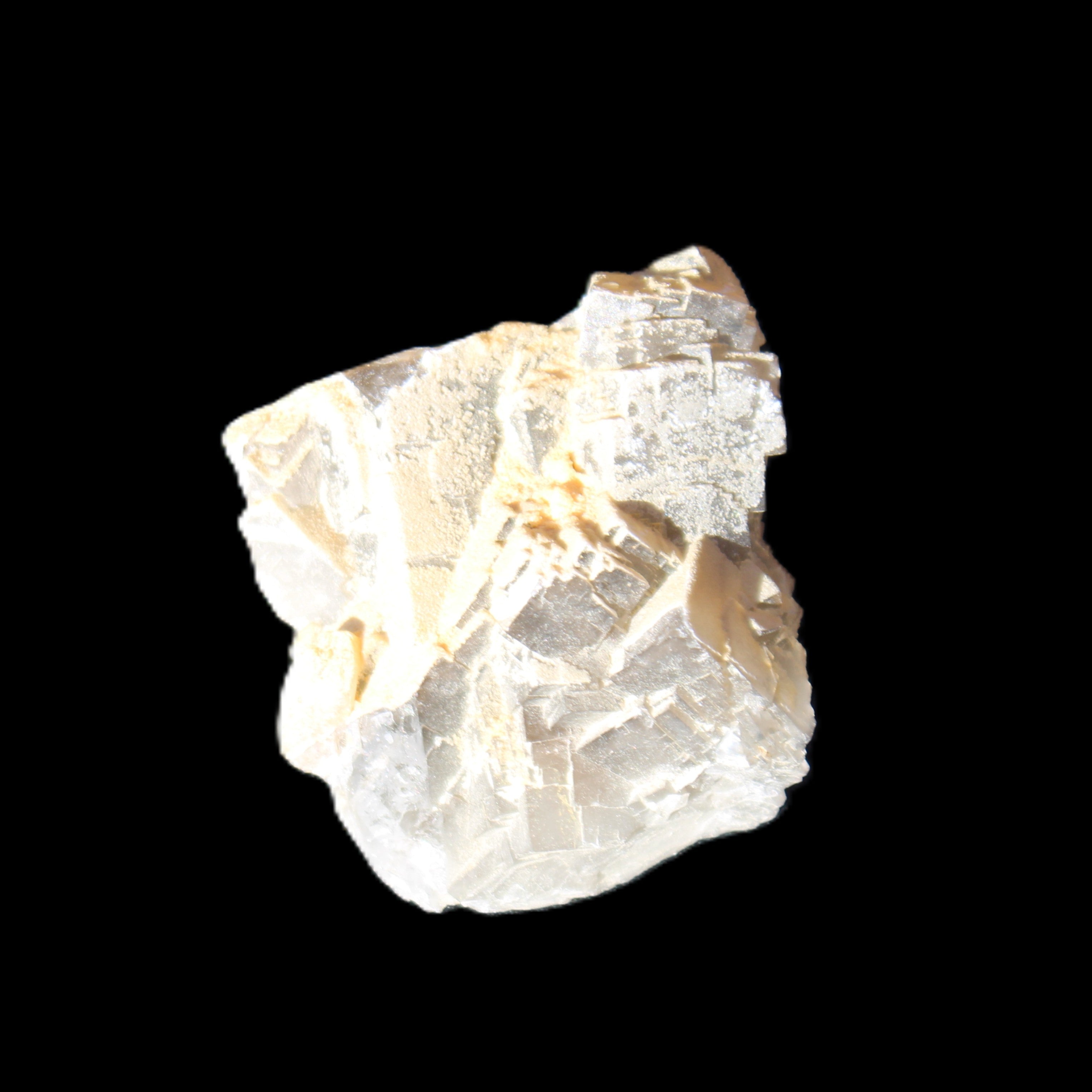 Clear Fluorite cubic cluster45*40*40mm 102g in sunlight - Rocks and Things Store