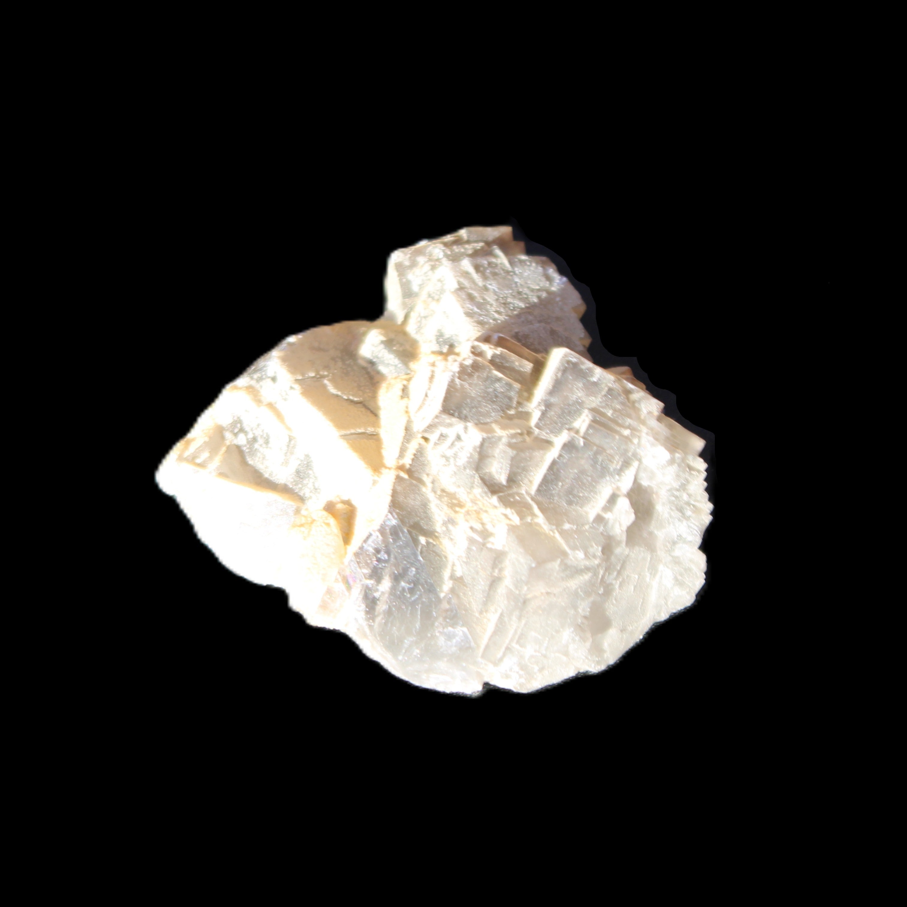 Clear Fluorite cubic cluster45*40*40mm 102g in sunlight - Rocks and Things Store