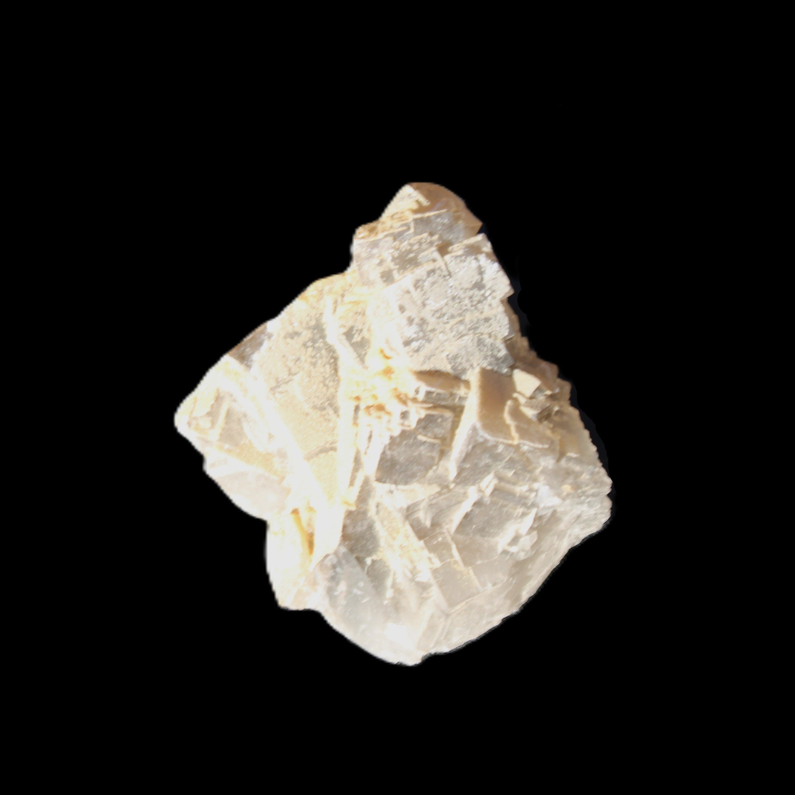 Clear Fluorite cubic cluster45*40*40mm 102g in sunlight - Rocks and Things Store