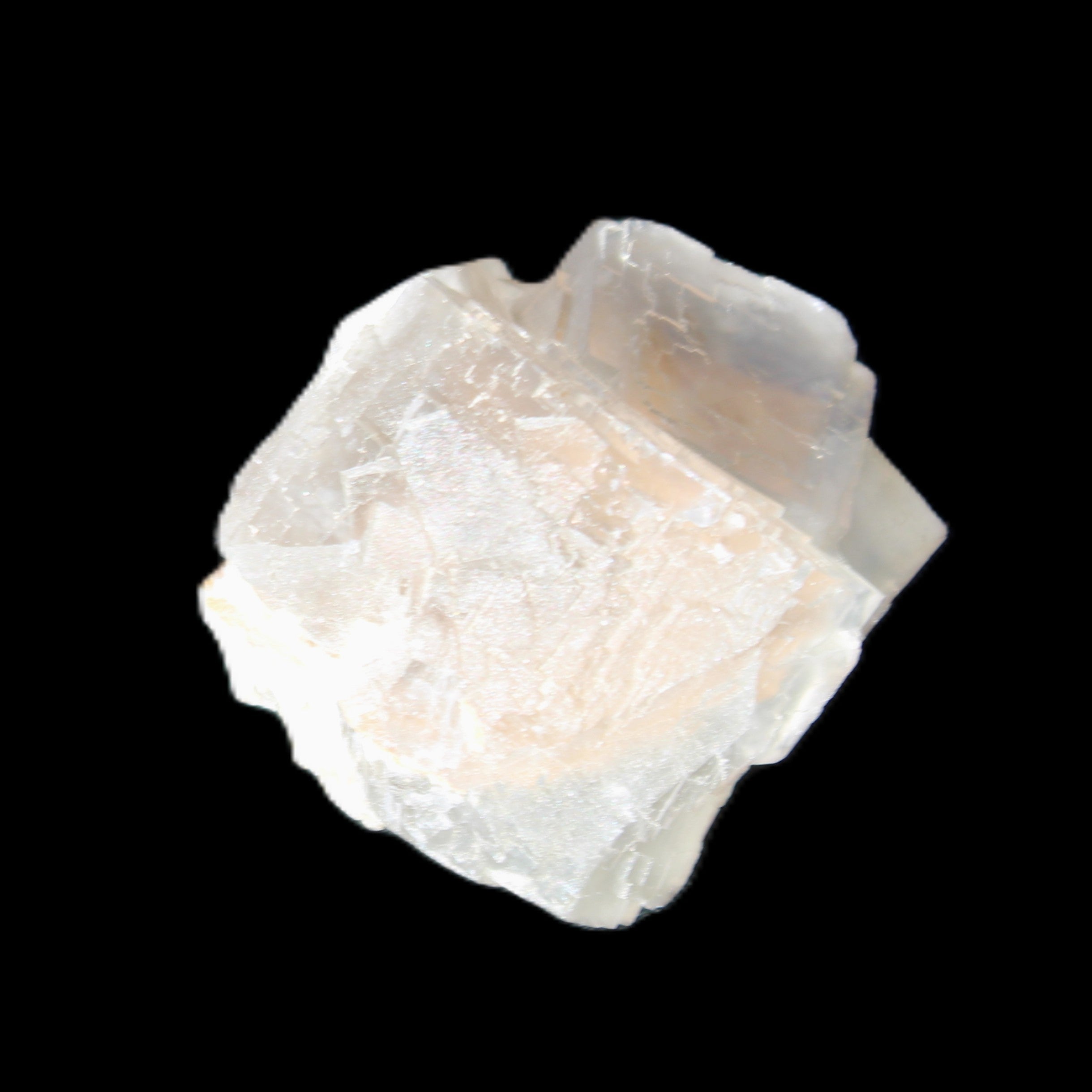 Clear Fluorite cubic cluster 45*40*40mm 102g in sunlight - Rocks and Things Store