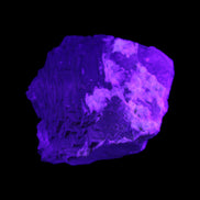 Clear Fluorite stepped cluster 90*80*52mm 523g in UV light - Rocks and Things Store