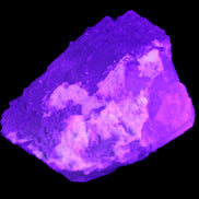 Clear Fluorite stepped cluster 90*80*52mm 523g in UV light - Rocks and Things Store