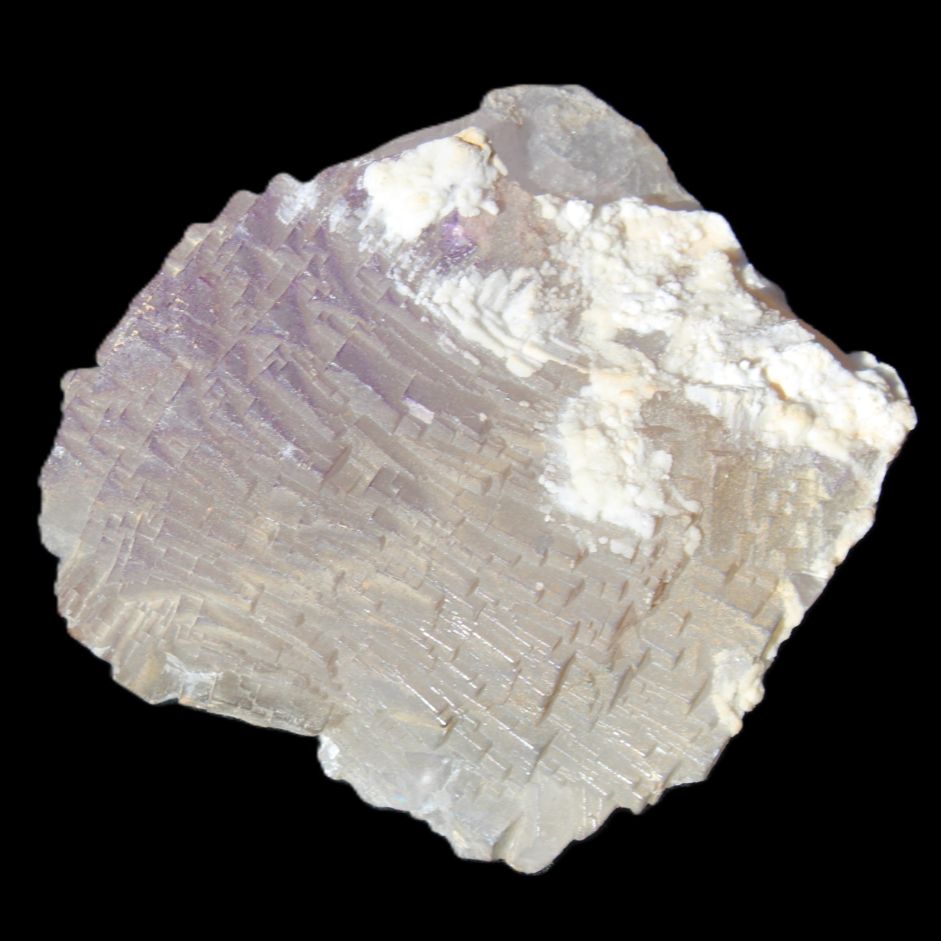 Clear Fluorite stepped cluster 90*80*52mm 523g in sunlight - Rocks and Things Store