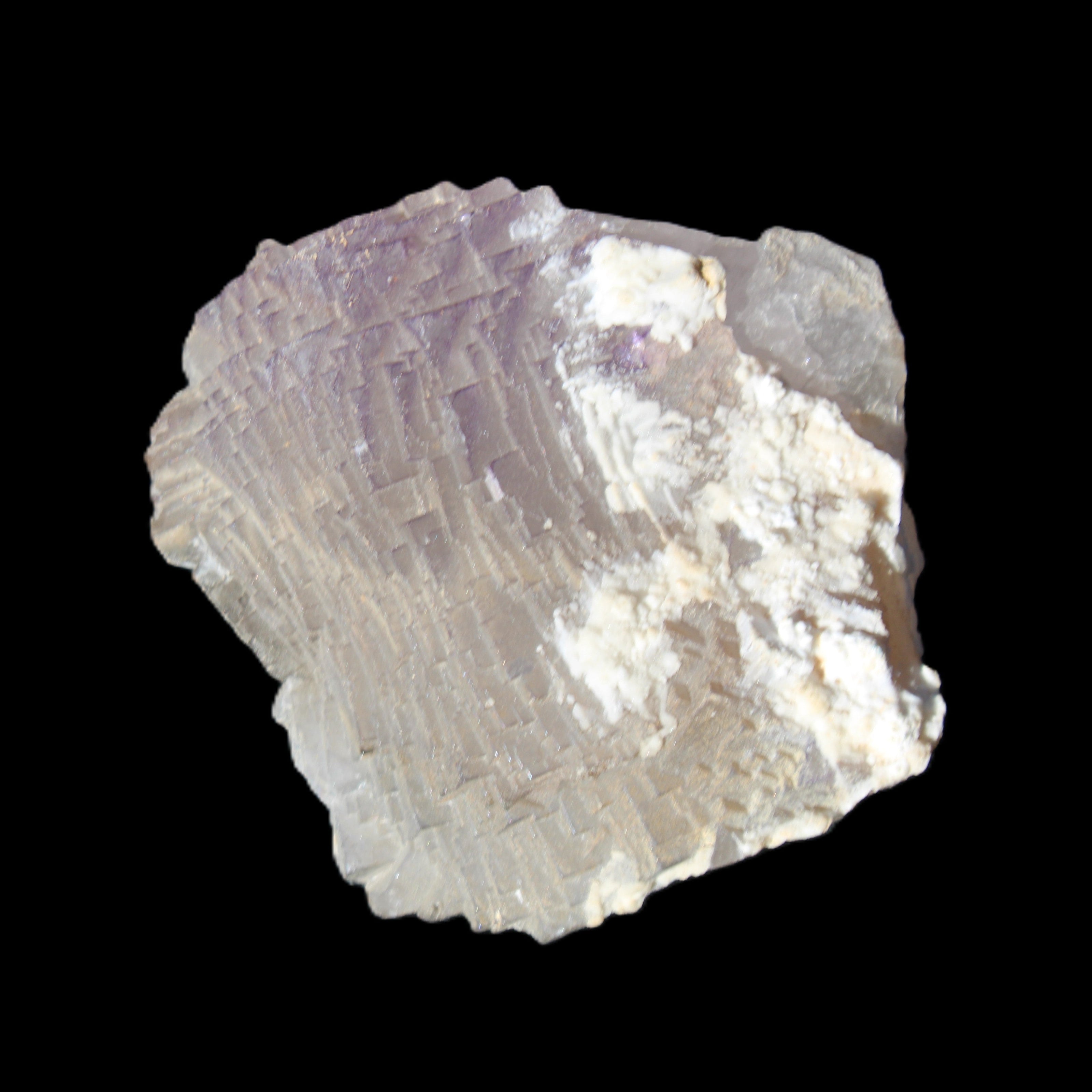 Clear Fluorite stepped cluster 90*80*52mm 523g in sunlight - Rocks and Things Store