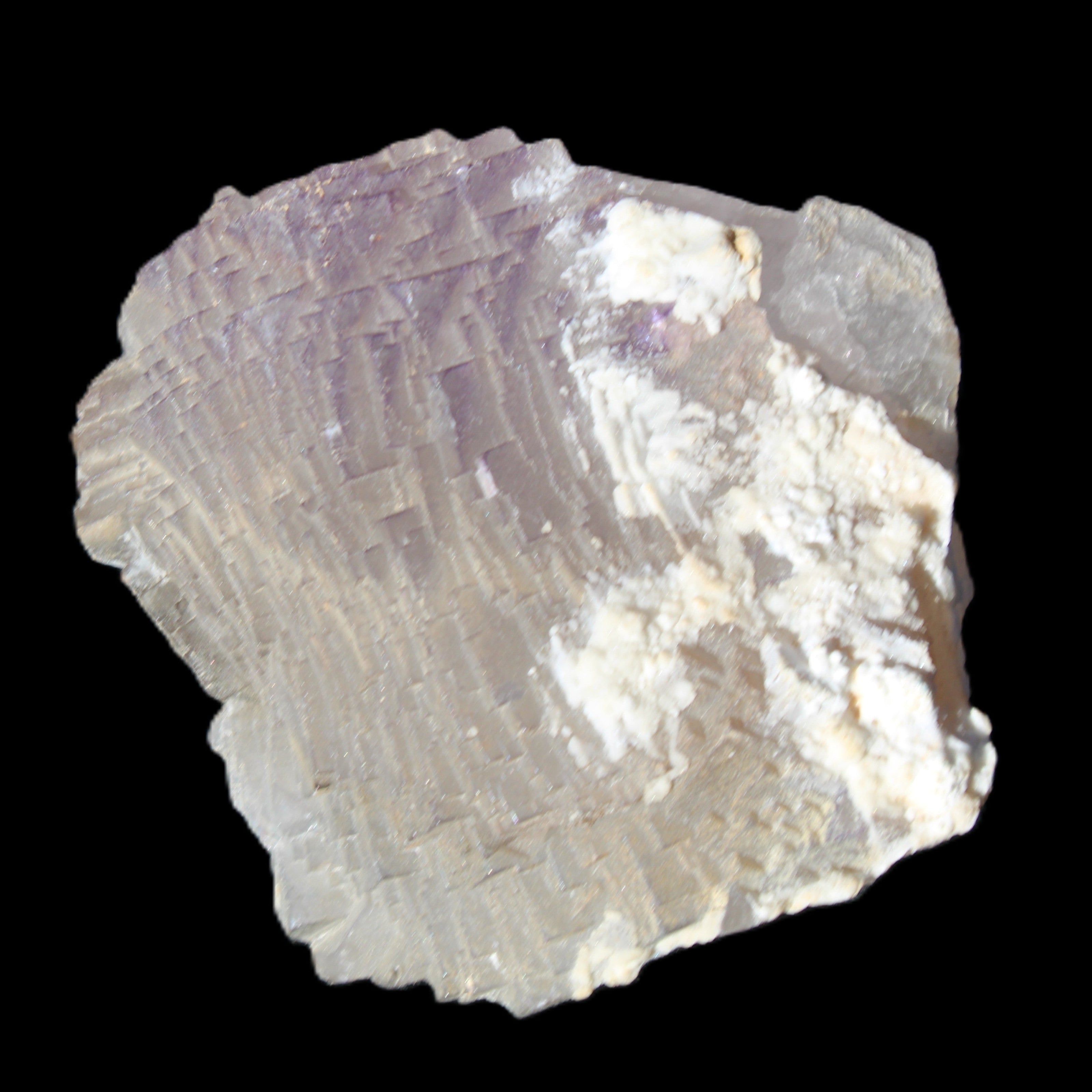 Clear Fluorite stepped cluster 90*80*52mm 523g in sunlight - Rocks and Things Store