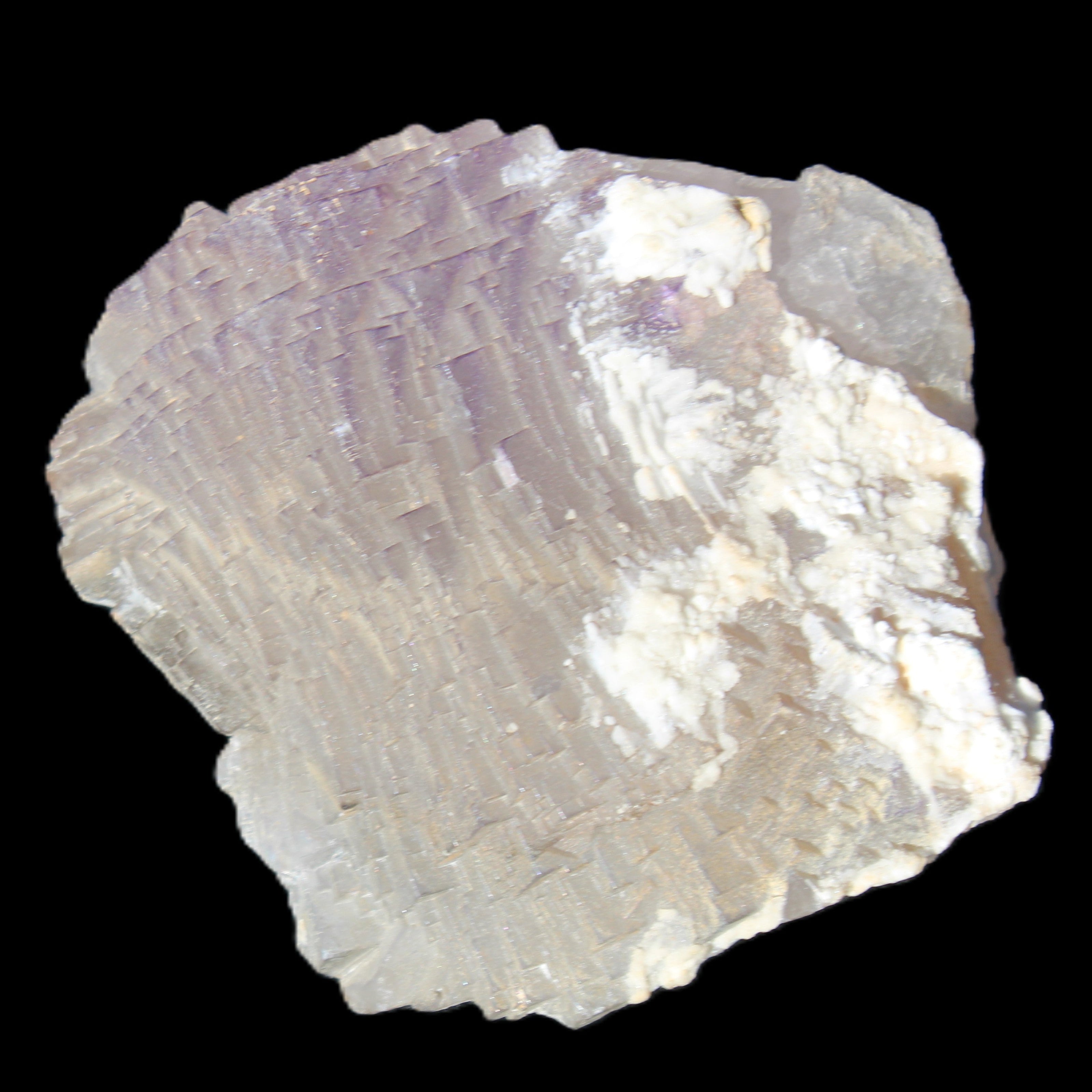 Clear Fluorite stepped cluster 90*80*52mm 523g in sunlight - Rocks and Things Store