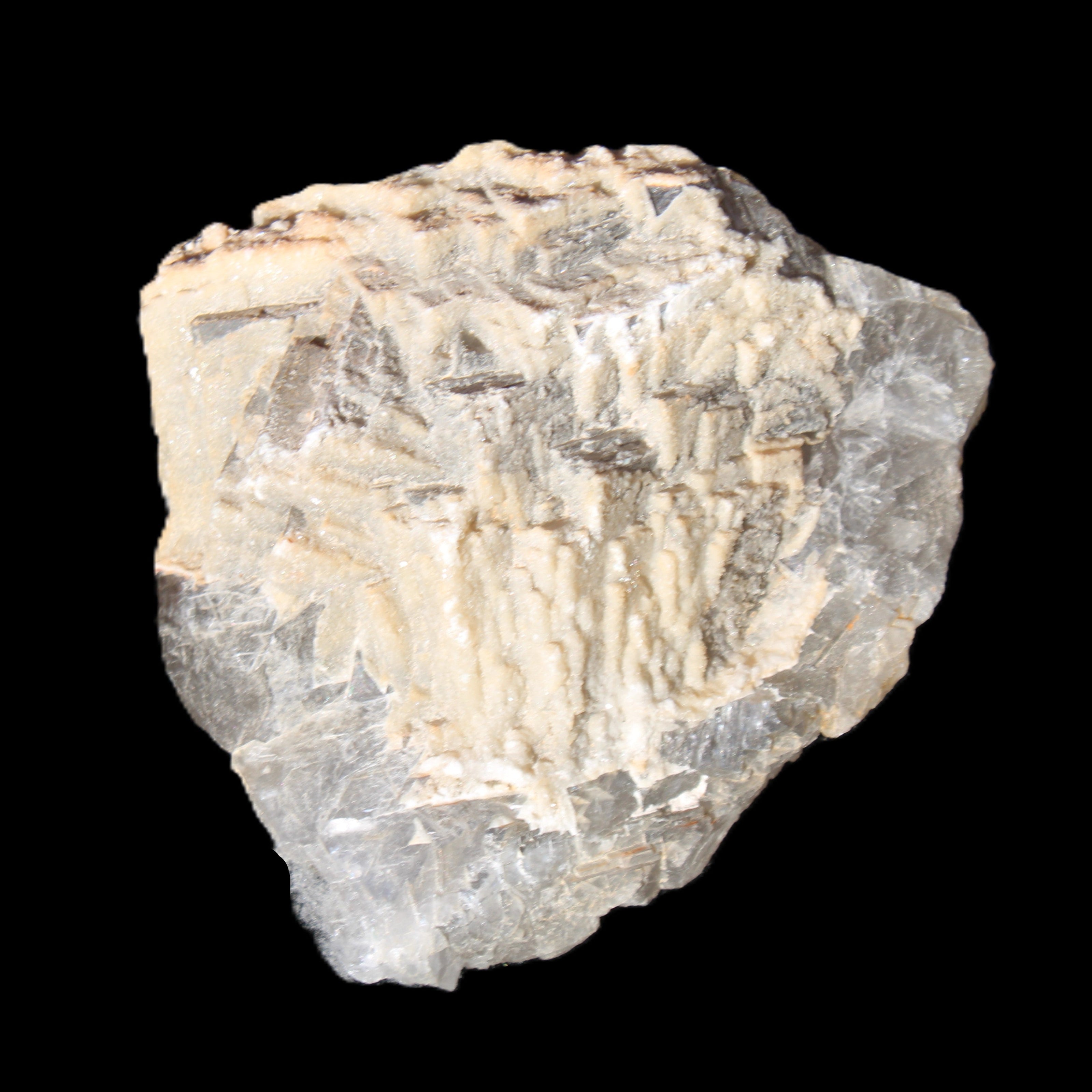 White frosted clear Fluorite 115*110*50mm 943g in sunlight - Rocks and Things Store