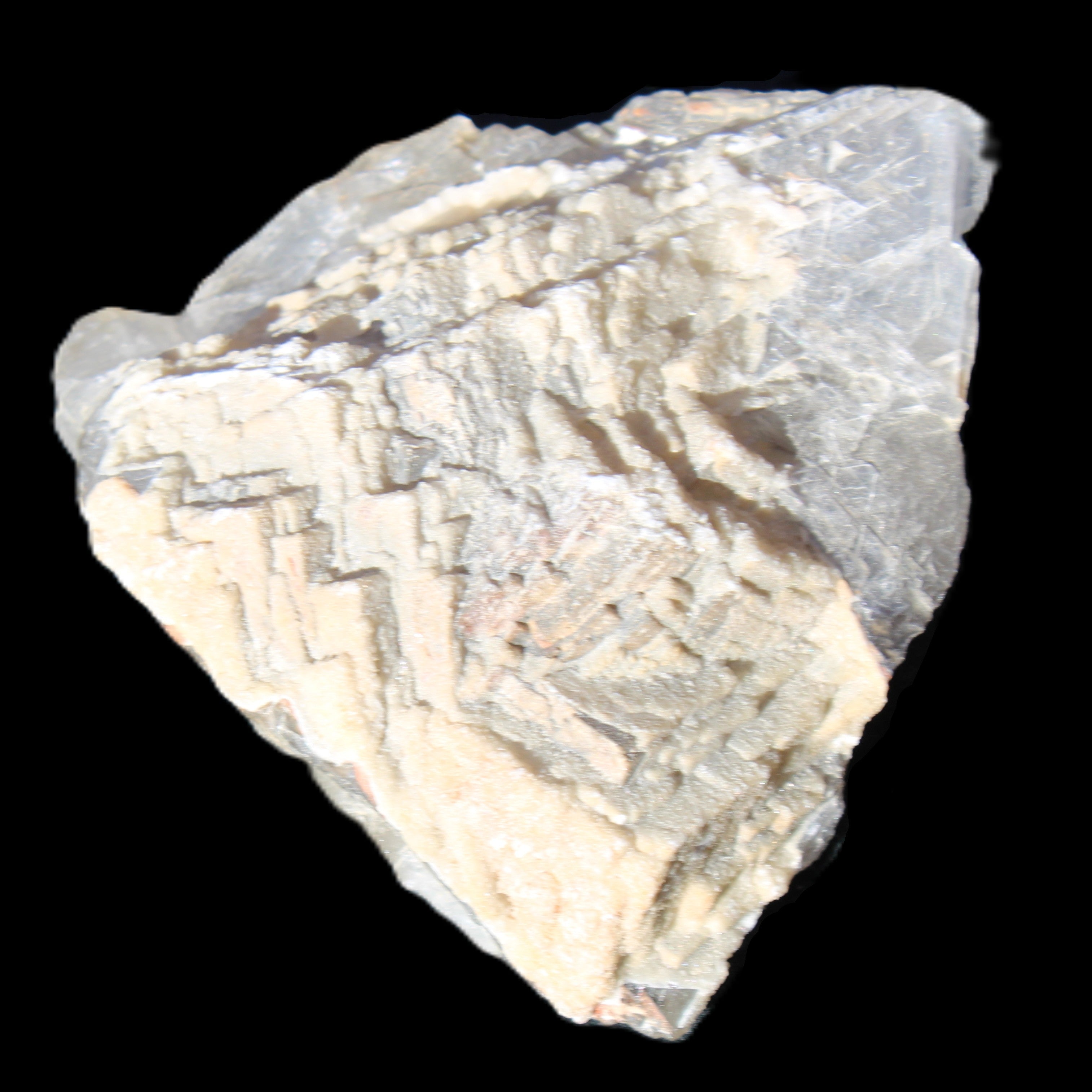 White frosted clear Fluorite 115*110*50mm 943g in sunlight - Rocks and Things Store