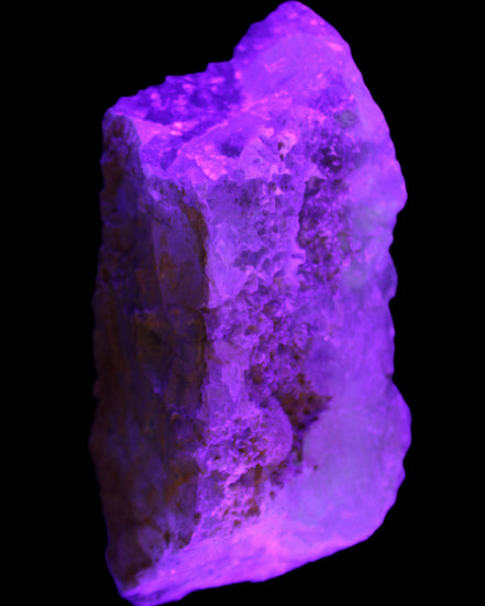 Big Clear Fluorite slab cluster 180*100*70mm 2166g in UV light - Rocks and Things Store