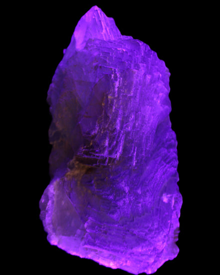 Big Clear Fluorite slab cluster 180*100*70mm 2166g in UV light - Rocks and Things Store