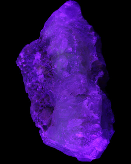 Big Clear Fluorite slab cluster 180*100*70mm 2166g in UV light - Rocks and Things Store