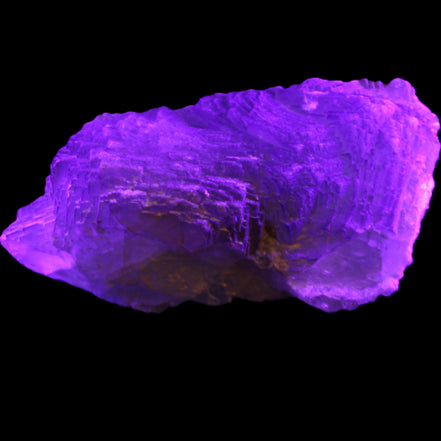 Big Clear Fluorite slab cluster 180*100*70mm 2166g in UV light - Rocks and Things Store