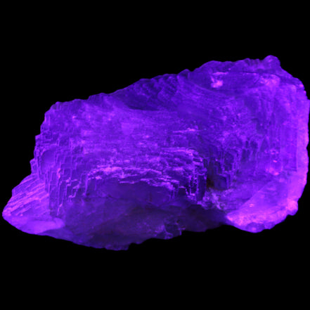 Big Clear Fluorite slab cluster 180*100*70mm 2166g in UV light - Rocks and Things Store