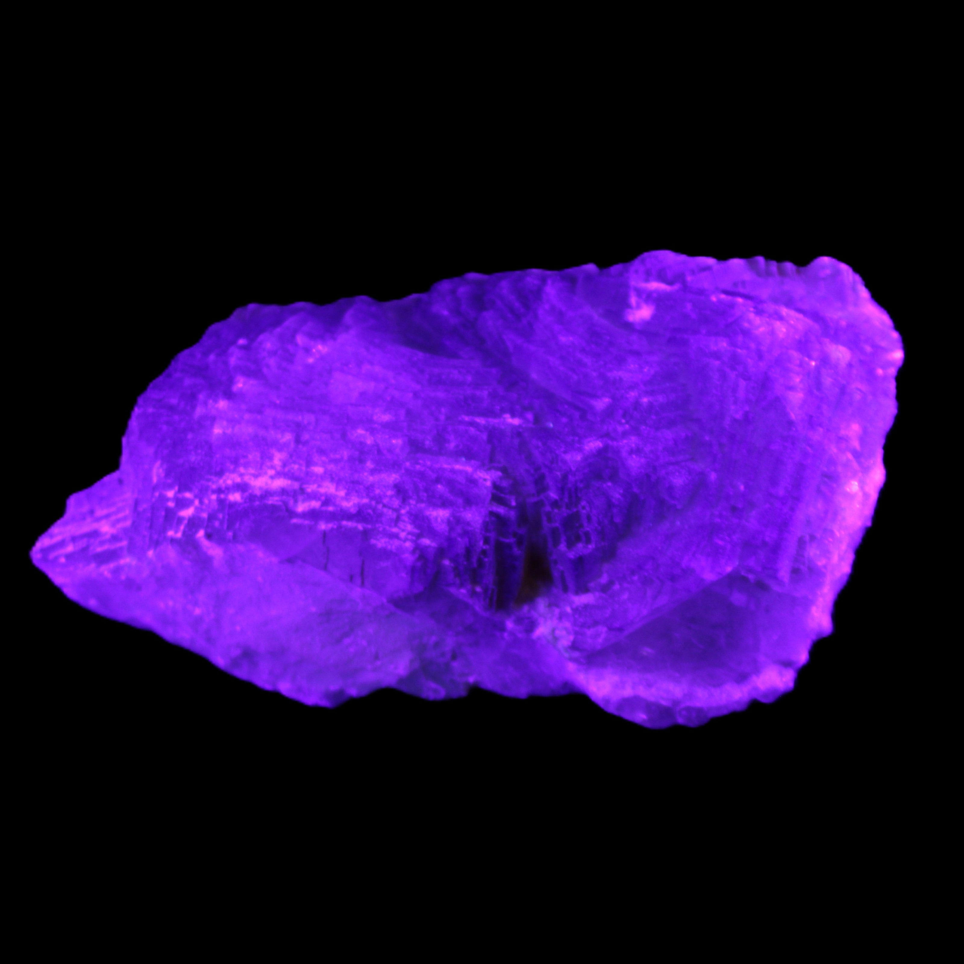 Big Clear Fluorite slab cluster 180*100*70mm 2166g in UV light - Rocks and Things Store
