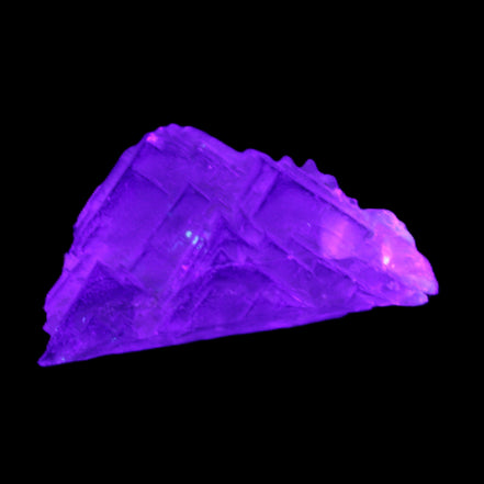 Clear Fluorite 39*28*13mm 16.6g in UV light - Rocks and Things Store
