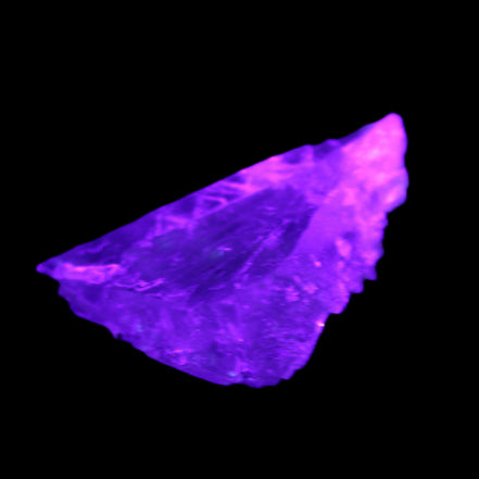 Clear Fluorite 39*28*13mm 16.6g in UV light - Rocks and Things Store
