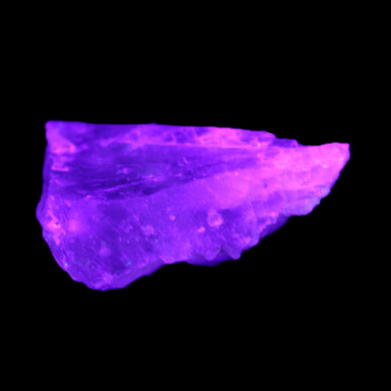 Clear Fluorite 39*28*13mm 16.6g in UV light - Rocks and Things Store