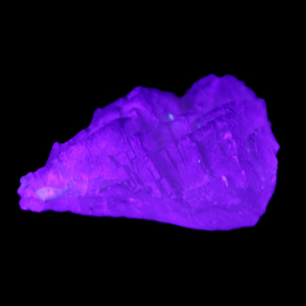 Clear Fluorite 39*28*13mm 16.6g in UV light - Rocks and Things Store