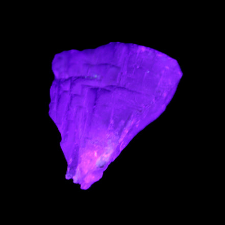 Clear Fluorite 39*28*13mm 16.6g in UV light - Rocks and Things Store