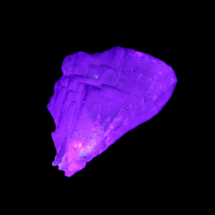 Clear Fluorite 39*28*13mm 16.6g in UV light - Rocks and Things Store