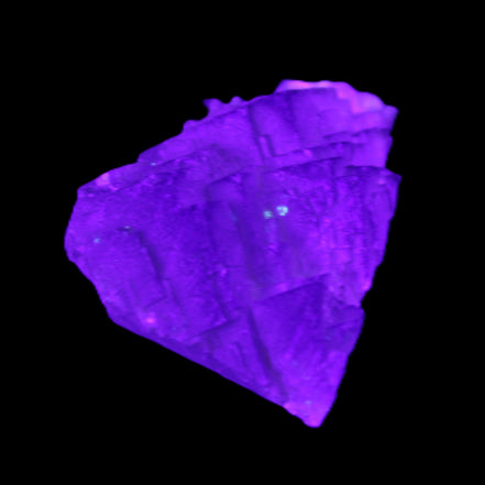 Clear Fluorite 39*28*13mm 16.6g in UV light - Rocks and Things Store
