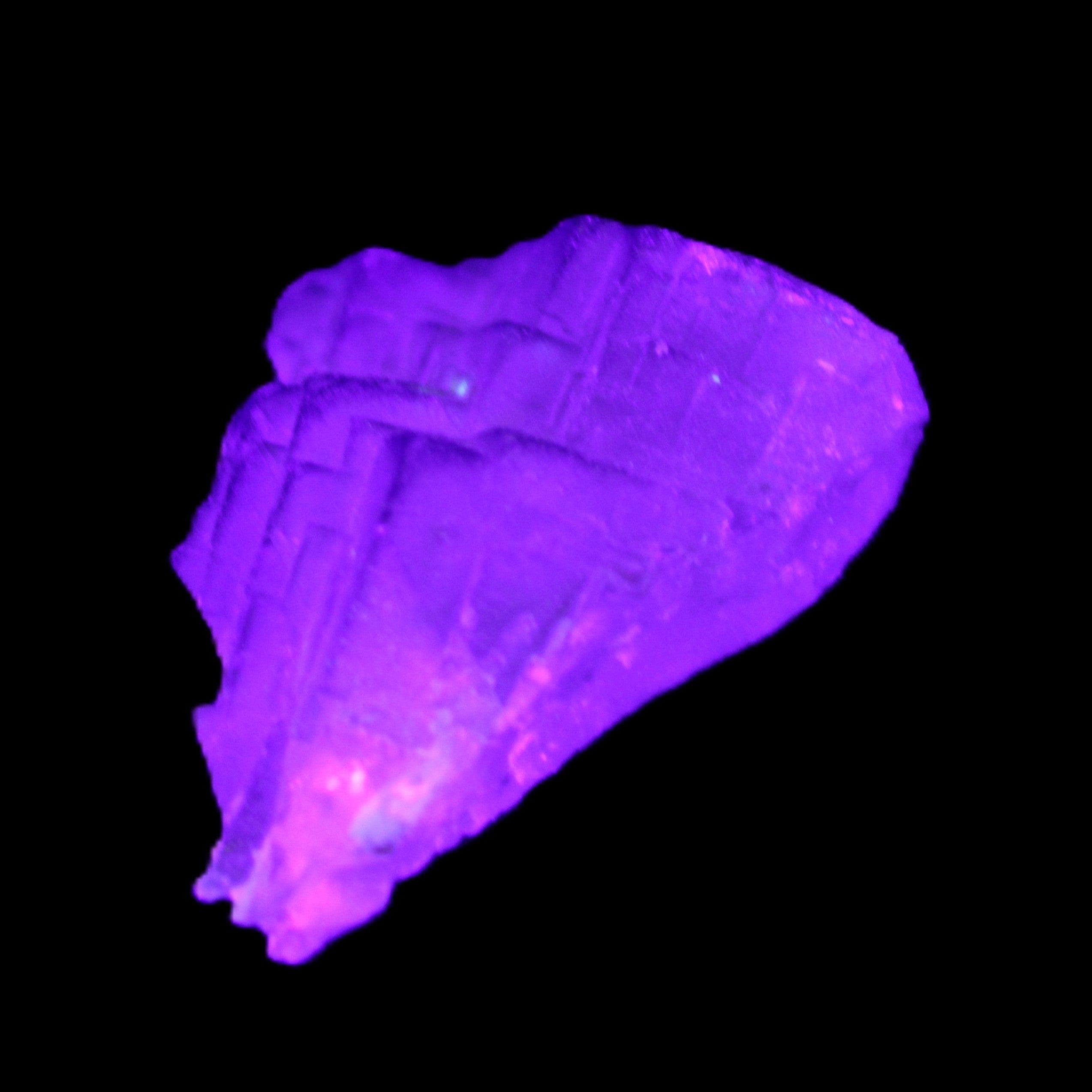 Clear Fluorite 39*28*13mm 16.6g in UV light - Rocks and Things Store