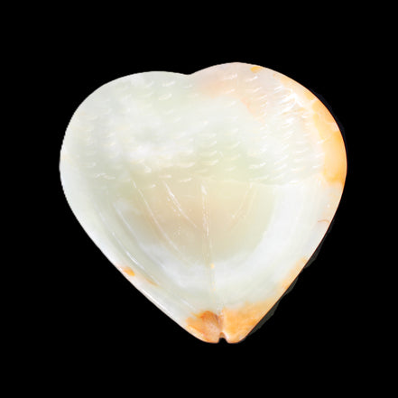 Afghan Jade hand-carved heart-shaped dish 104*110*30mm 265g in sunlight - Rocks and Things Store