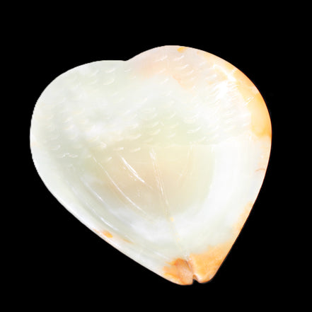 Afghan Jade hand-carved heart-shaped dish 104*110*30mm 265g in sunlight - Rocks and Things Store