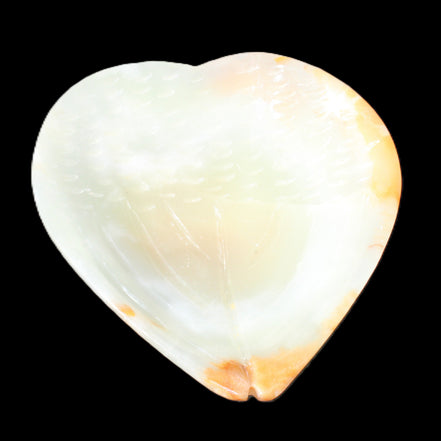 Afghan Jade hand-carved heart-shaped dish 104*110*30mm 265g in sunlight - Rocks and Things Store