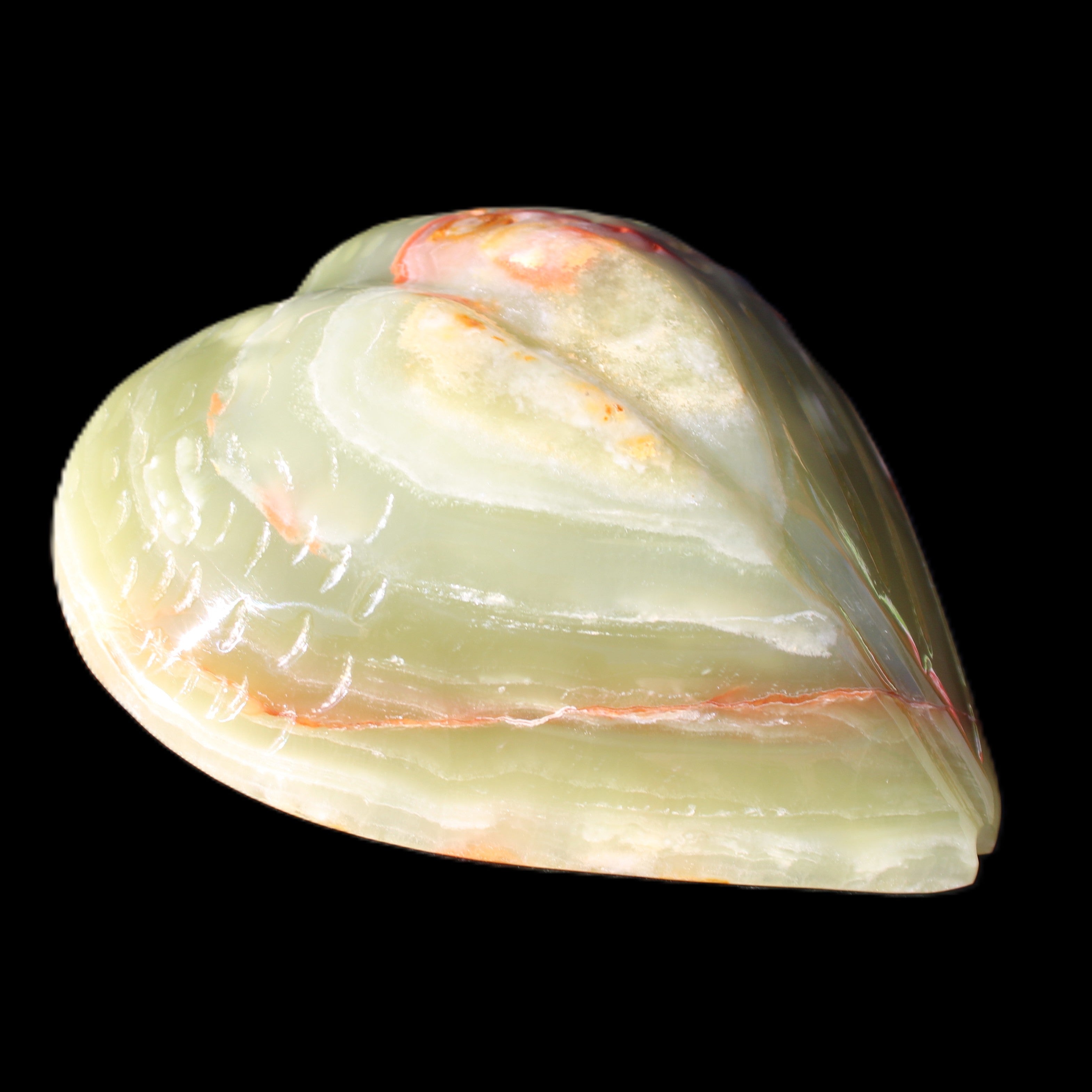 Afghan Jade hand-carved heart-shaped dish 106*110*30mm 267g in sunlight - Rocks and Things Store
