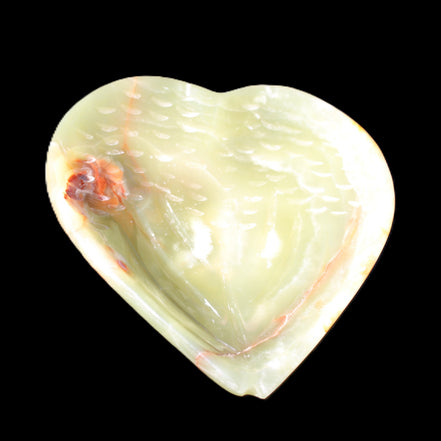 Afghan Jade hand-carved heart-shaped dish 106*110*30mm 267g in sunlight - Rocks and Things Store