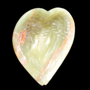Afghan Jade hand-carved heart-shaped dish 106*110*30mm 267g in sunlight - Rocks and Things Store