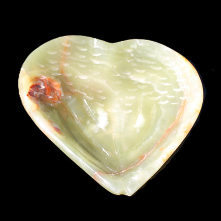 Afghan Jade hand-carved heart-shaped dish 106*110*30mm 267g in sunlight - Rocks and Things Store