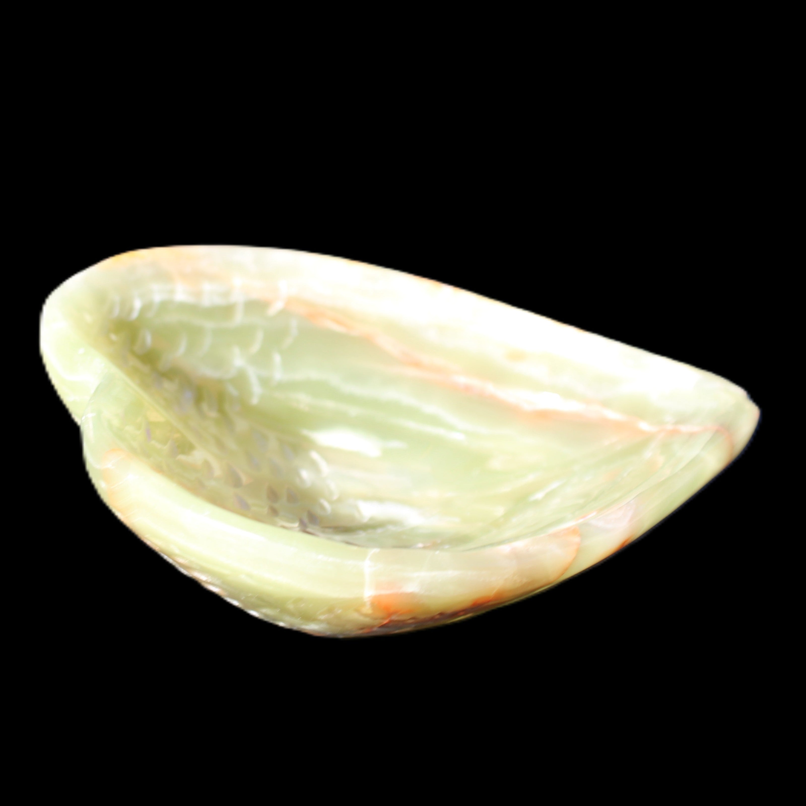 Afghan Jade hand-carved heart-shaped dish 106*110*30mm 267g in sunlight - Rocks and Things Store
