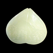 Afghan Jade hand-carved heart-shaped dish 110*114*30mm 283g in sunlight - Rocks and Things Store